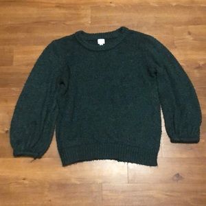 Green knit sweater